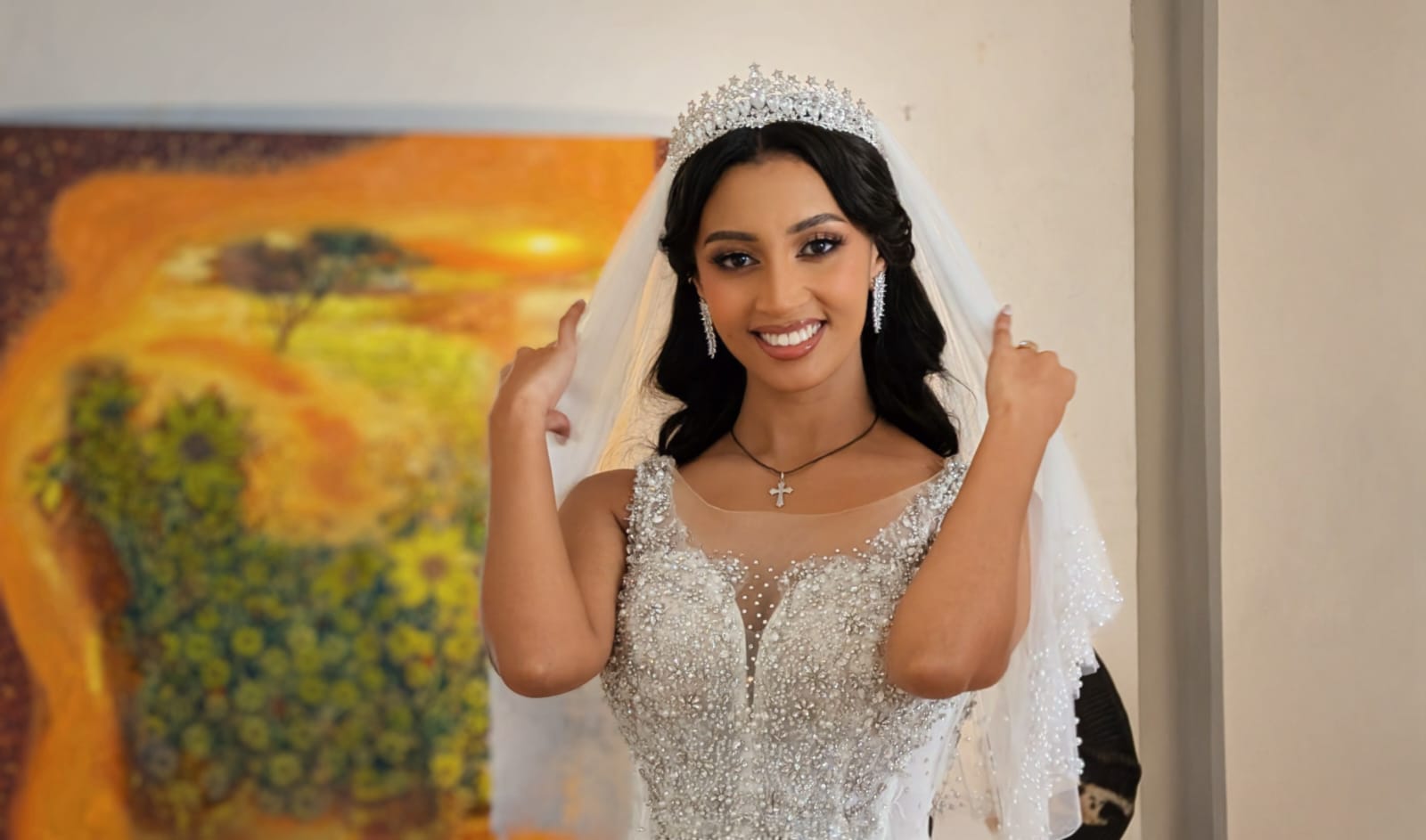 Beautiful Bride & Groom at sunset